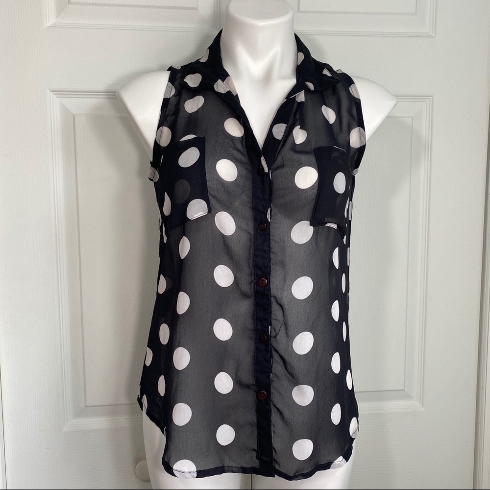 Fun & Flirt Sheer Button Down Top - Picture 1 of 7